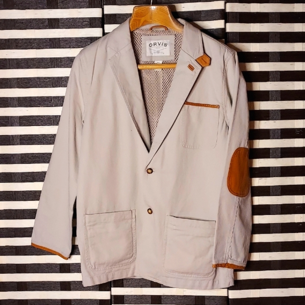 ORVIS Men's Beige Utility Field Jacket sz 44T